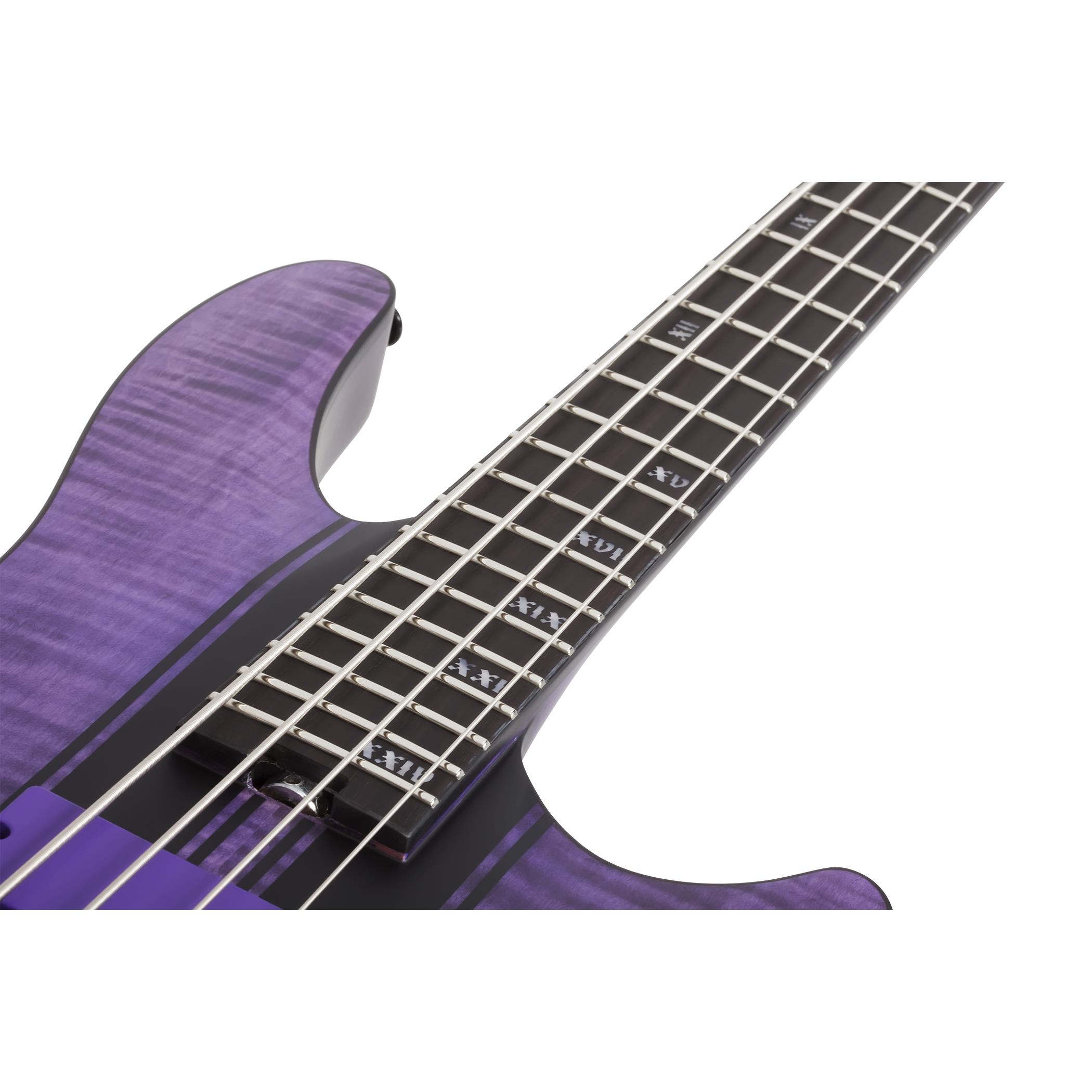 Schecter C-4 GT Bas Gitar (Satin Trans Purple)