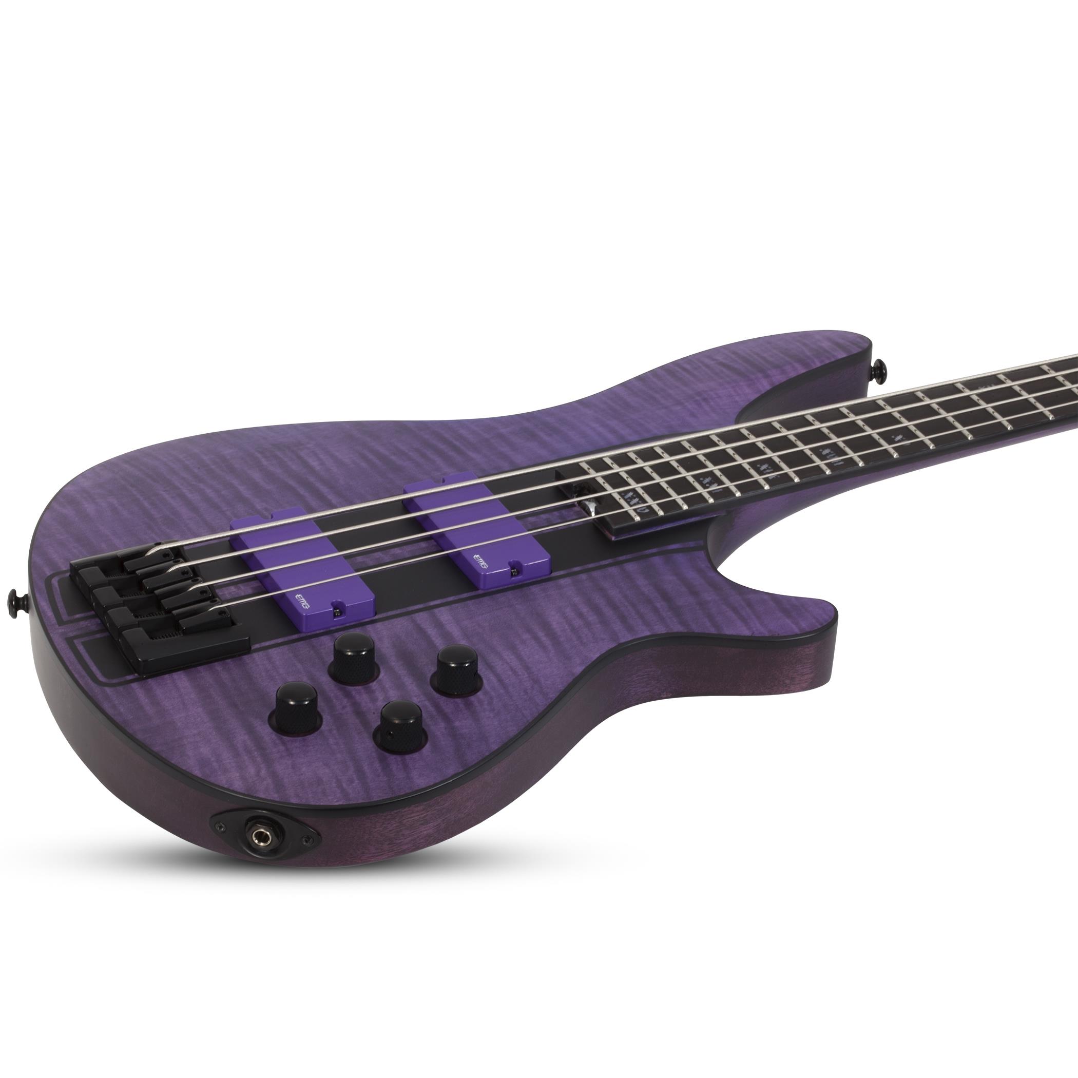 Schecter C-4 GT Bas Gitar (Satin Trans Purple)