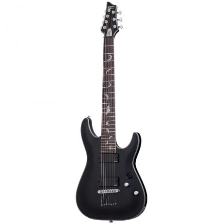 Schecter Damien Platinum-7 Elektro Gitar (Satin Black)