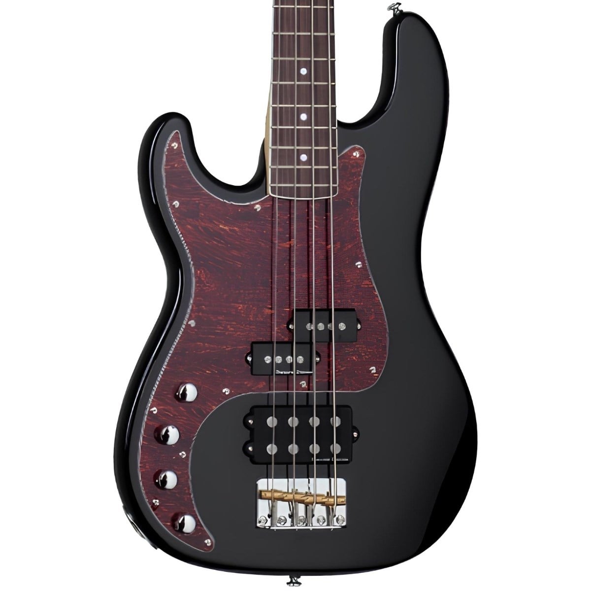 Schecter Diamond-P Plus LH Solak Bas Gitar (Gloss Black)