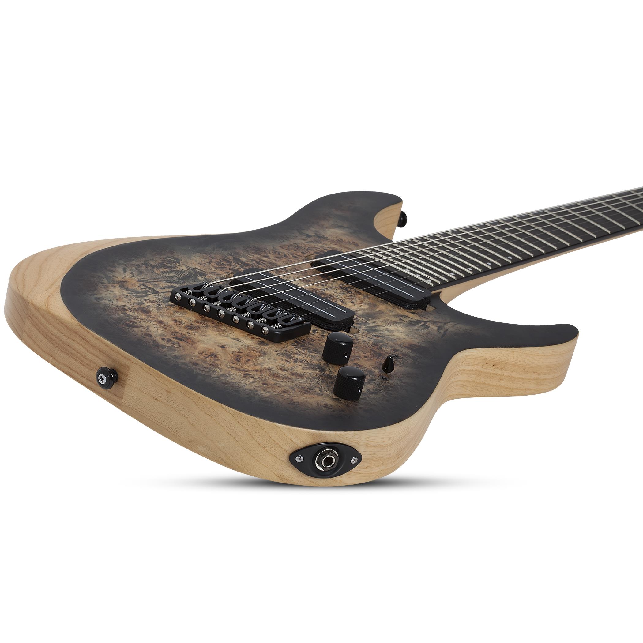 Schecter Reaper-7 Multiscale 7 Telli Elektro Gitar (Charcoalburst)