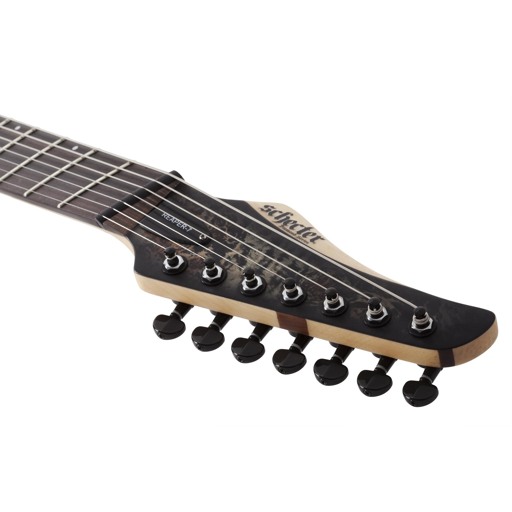 Schecter Reaper-7 Multiscale 7 Telli Elektro Gitar (Charcoalburst)