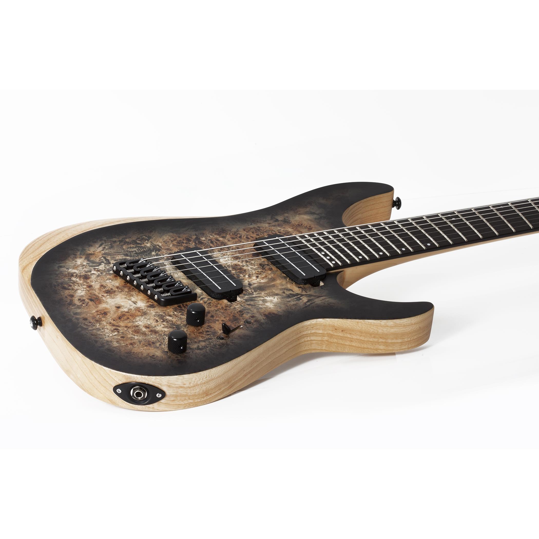 Schecter Reaper-7 Multiscale 7 Telli Elektro Gitar (Charcoalburst)