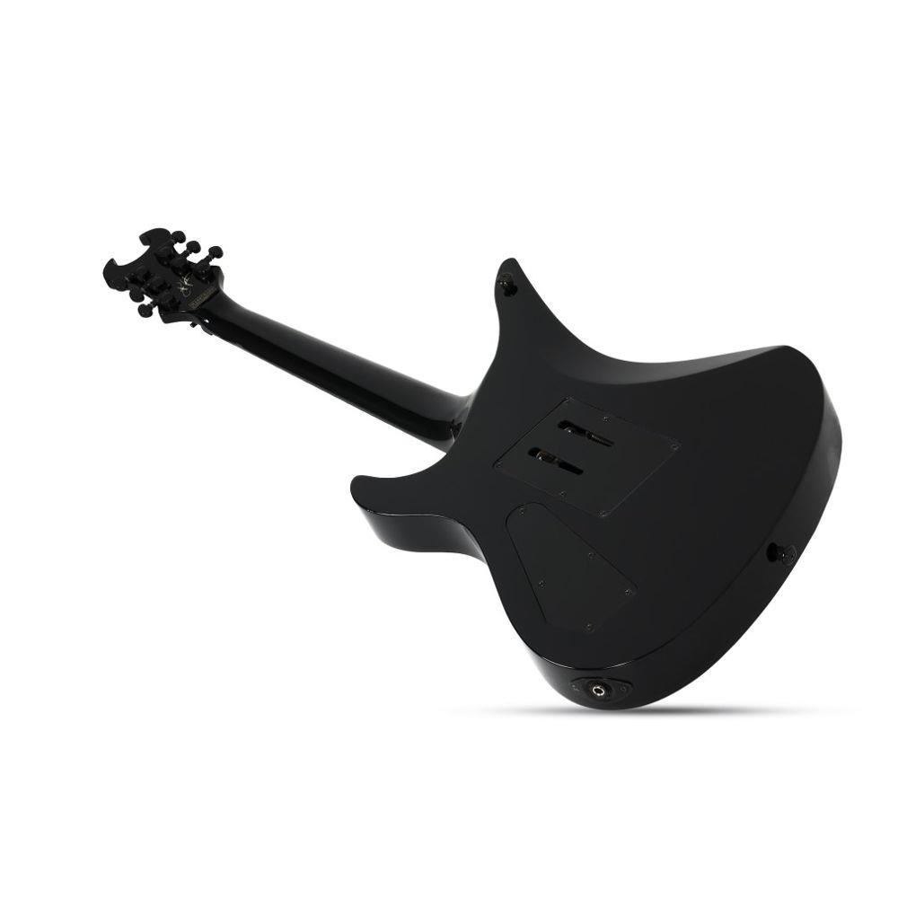 Schecter Synyster Custom FR Elektro Gitar (Gloss Black & Silver Pin Stripes)