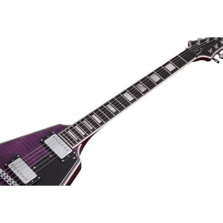 Schecter V-1 Custom Elektro Gitar (Trans Purple)
