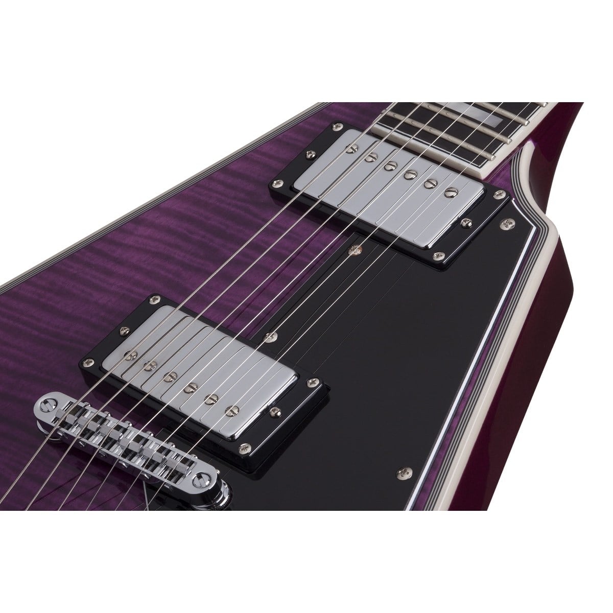 Schecter V-1 Custom Elektro Gitar (Trans Purple)