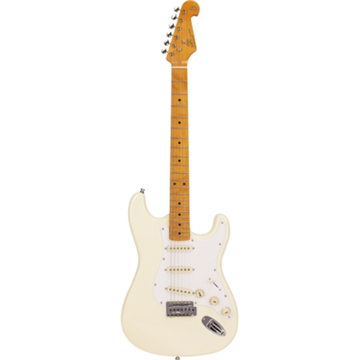 SX Stratocaster Elektro Gitar (Vintage White)