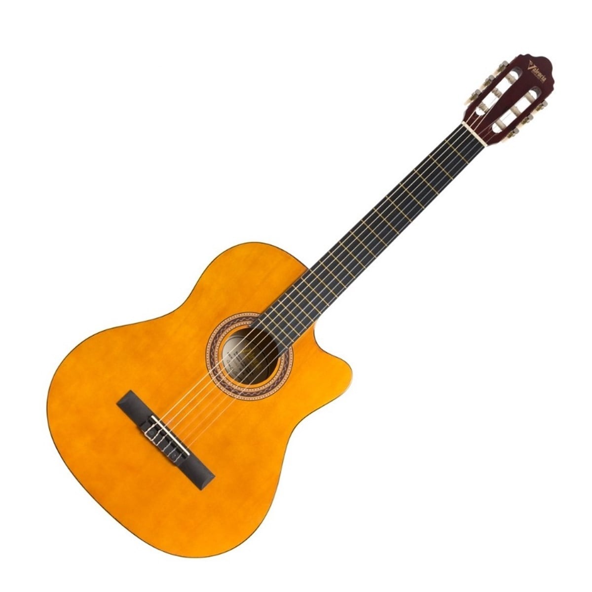 Valencia VC104TC 4/4 Klasik Gitar Natural Cutaway Sap Çelikli (Kılıf+Pena)
