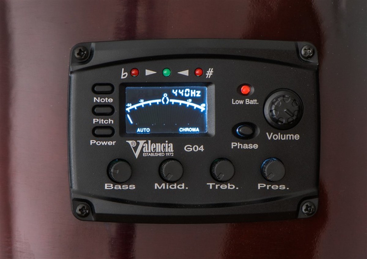 Valencia VC104TCE 4/4 Elektro Klasik Gitar Natural Sap Çelikli (Kılıf+Pena)