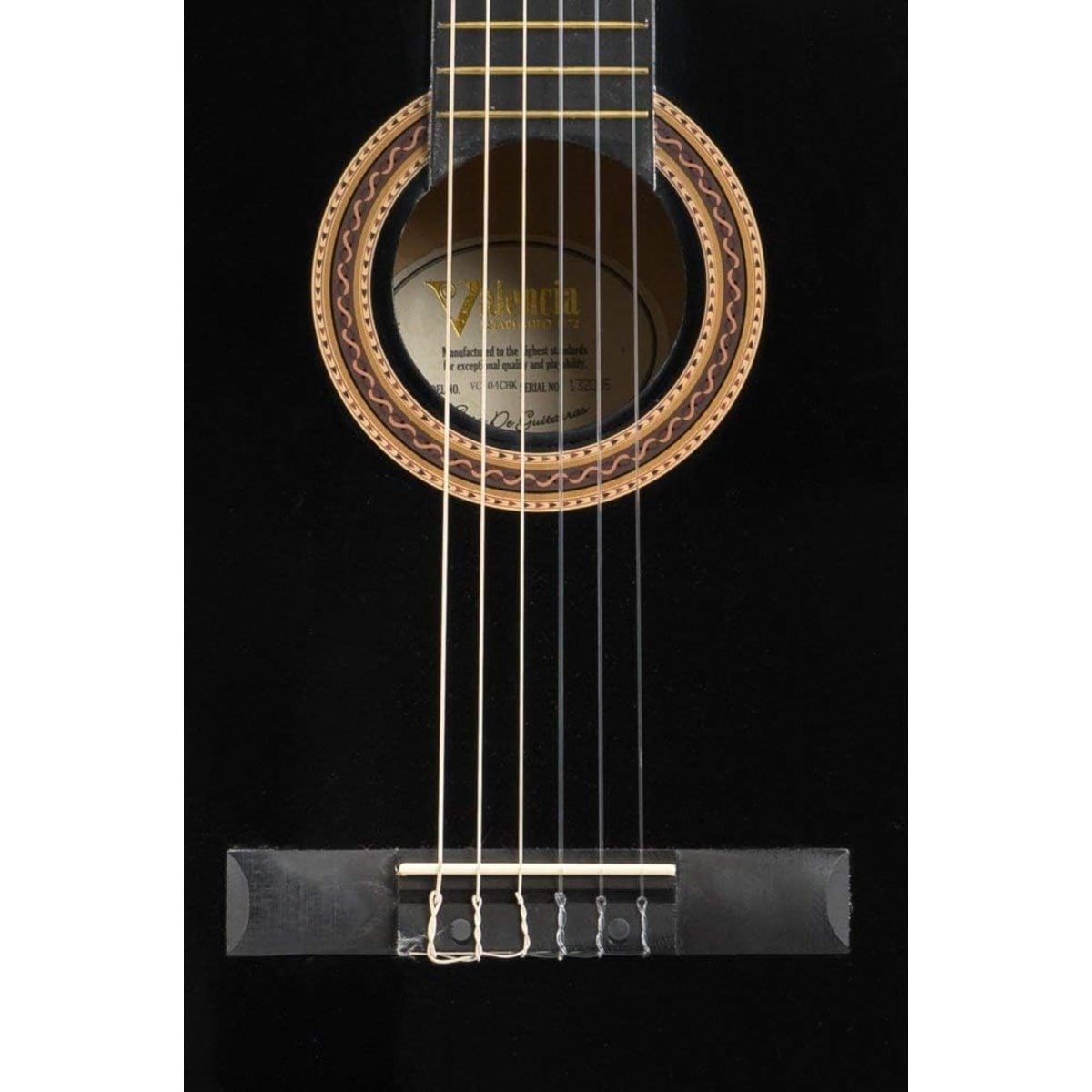 Valencia VC104TCVTBK 4/4 Elektro Klasik Gitar Siyah Sap Çelikli