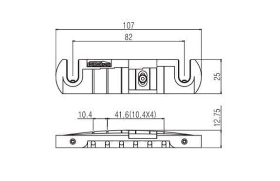 Wilkinson GTBBK T.O.M Tailpiece Alüminyum Wrapover Sistem Ekstra Hafif - Siyah