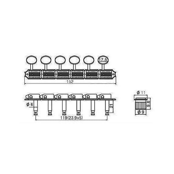 Wilkinson WJ55GD Elektro Gitar Burgu Seti (6 Dizilim)