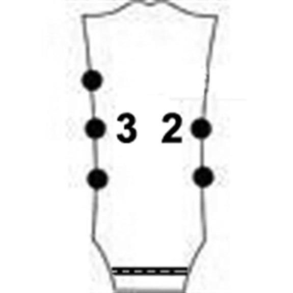 Wilkinson WJBL200BK5 Bas Gitar Burgu Seti Beşli Siyah (3-2 Dizilim)