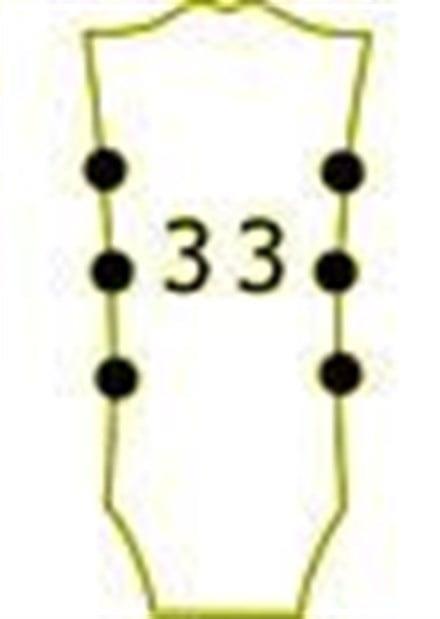 Wilkinson WJN07GD E-Z Lock Elektro Gitar Burgu Seti Yavaş Tur (3-3 Dizilim)