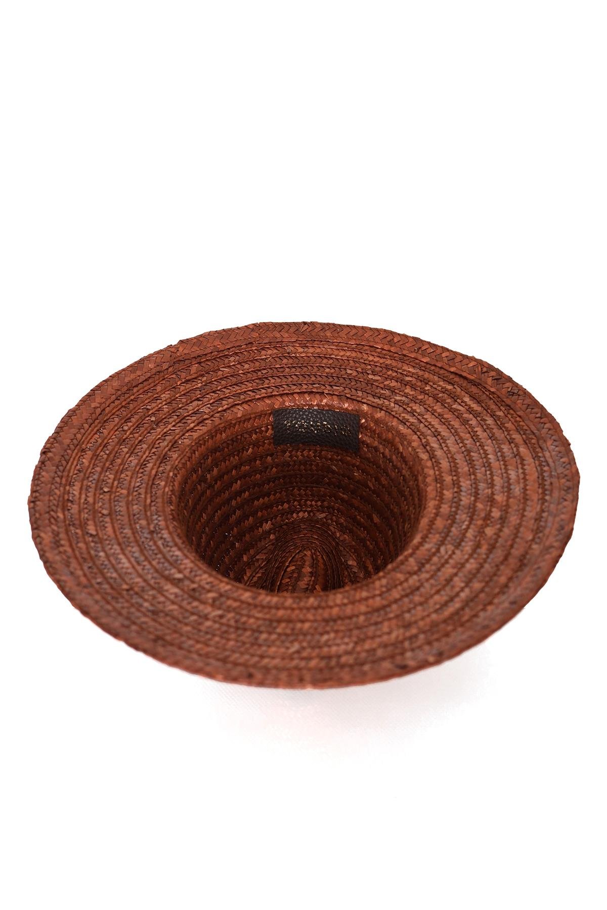 Kahverengi Kovboy Hasır Şapka