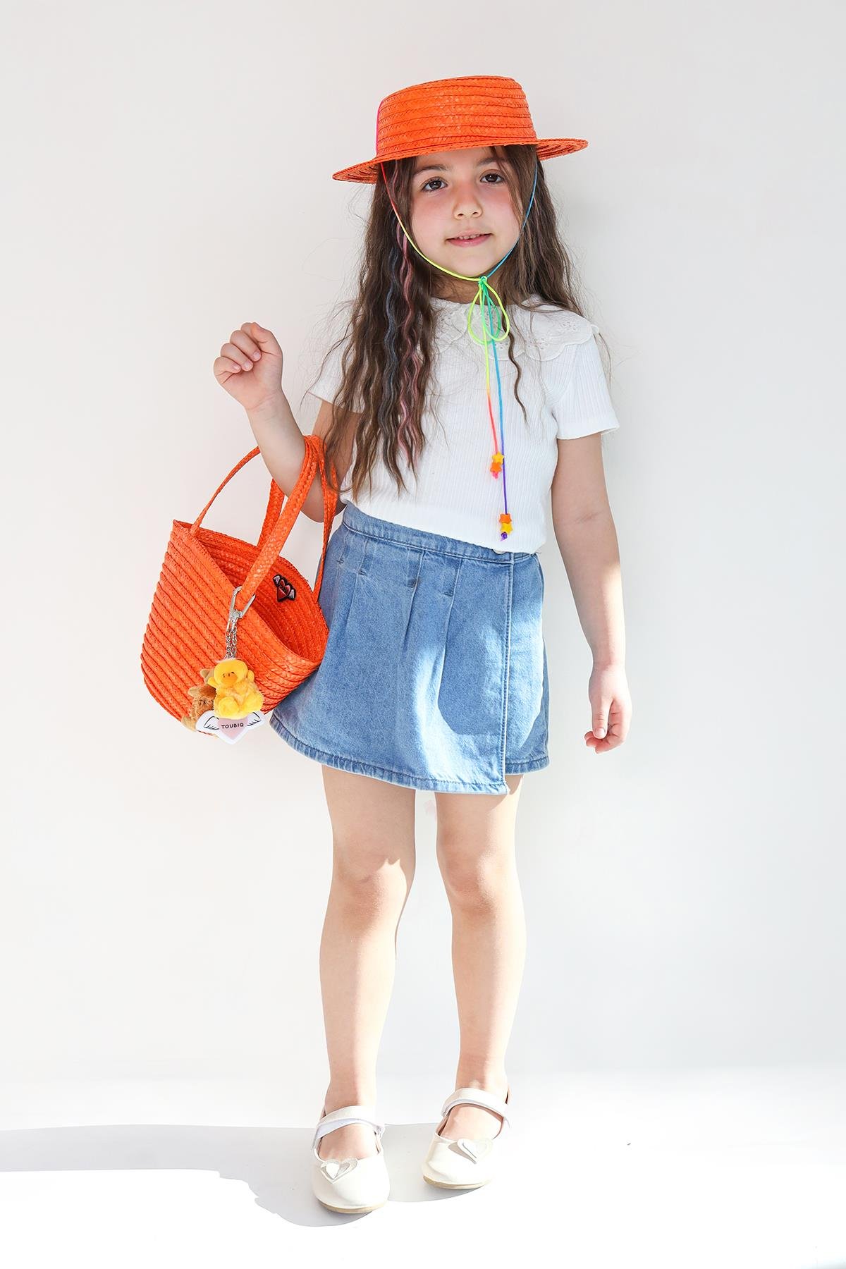 Turuncu Hasır Çanta 