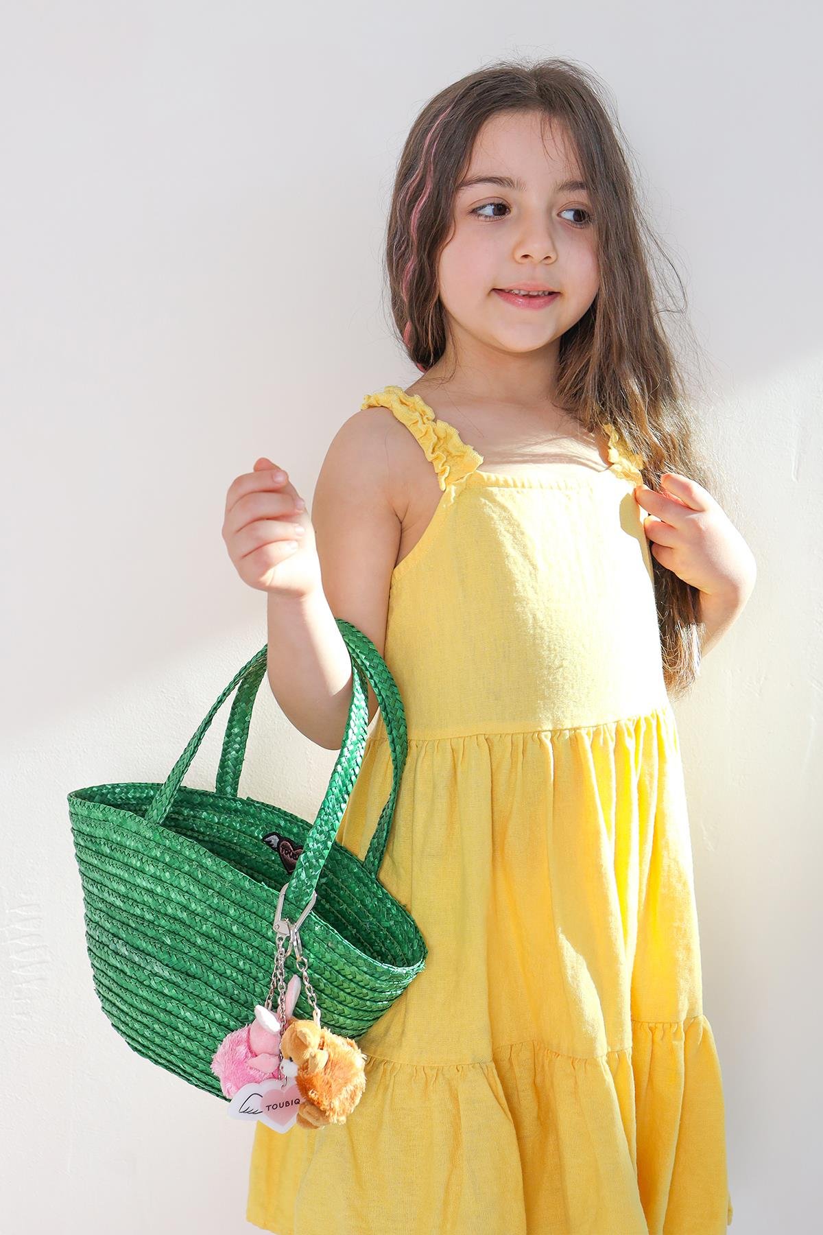 Yeşil Hasır Çanta 