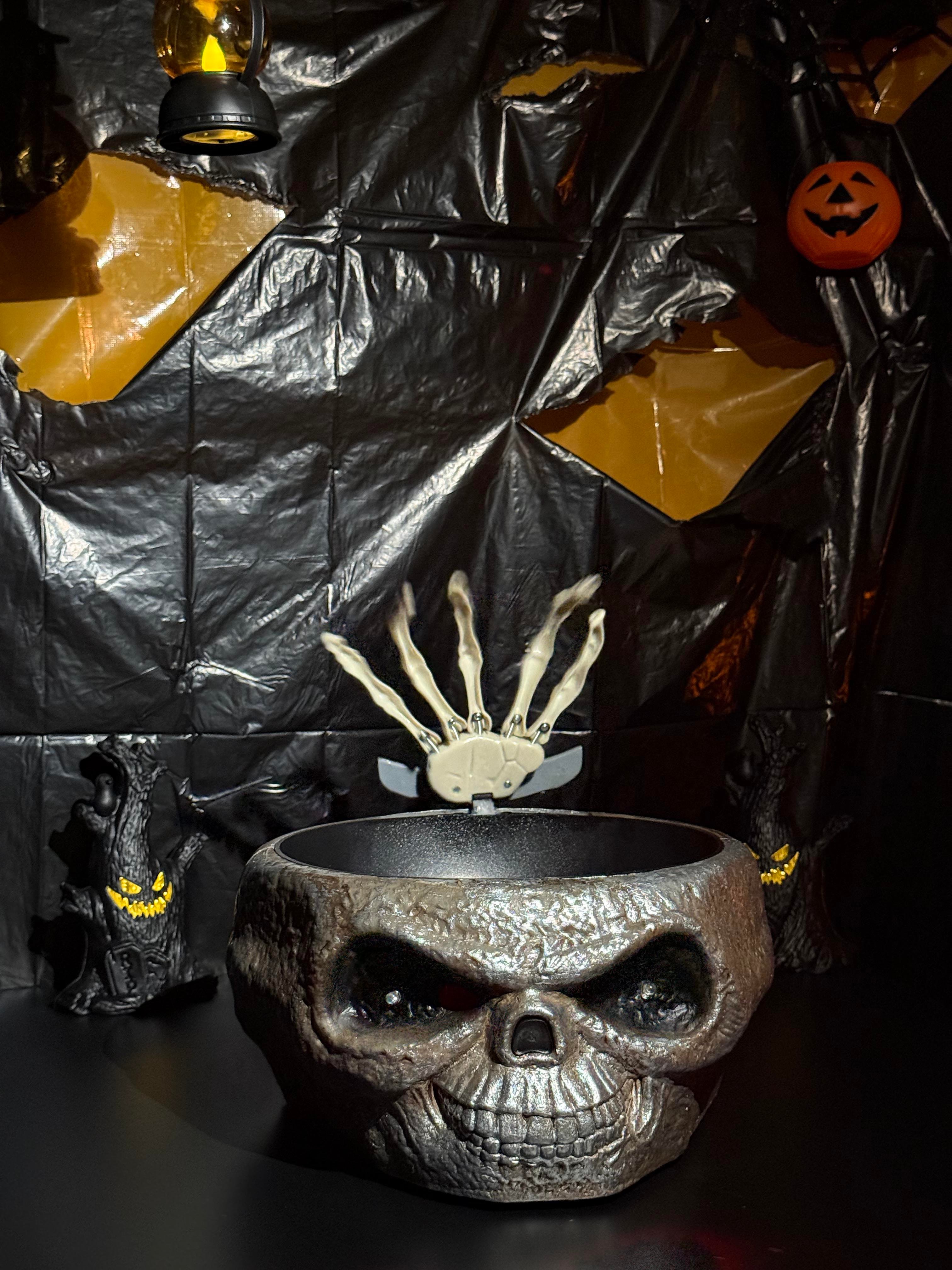 CansüsParti Aksesuar Cadılar Bayramı Halloween Kafatası Şekerlik Meyve Çanağı123456909