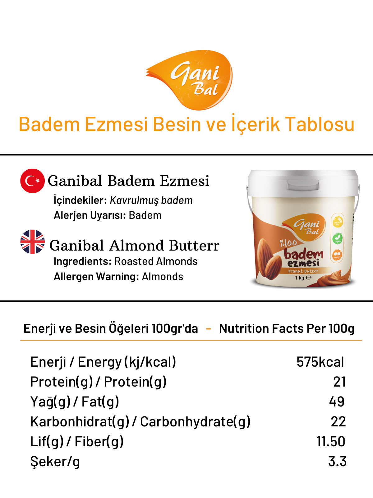 Badem Ezmesi 1 Kg