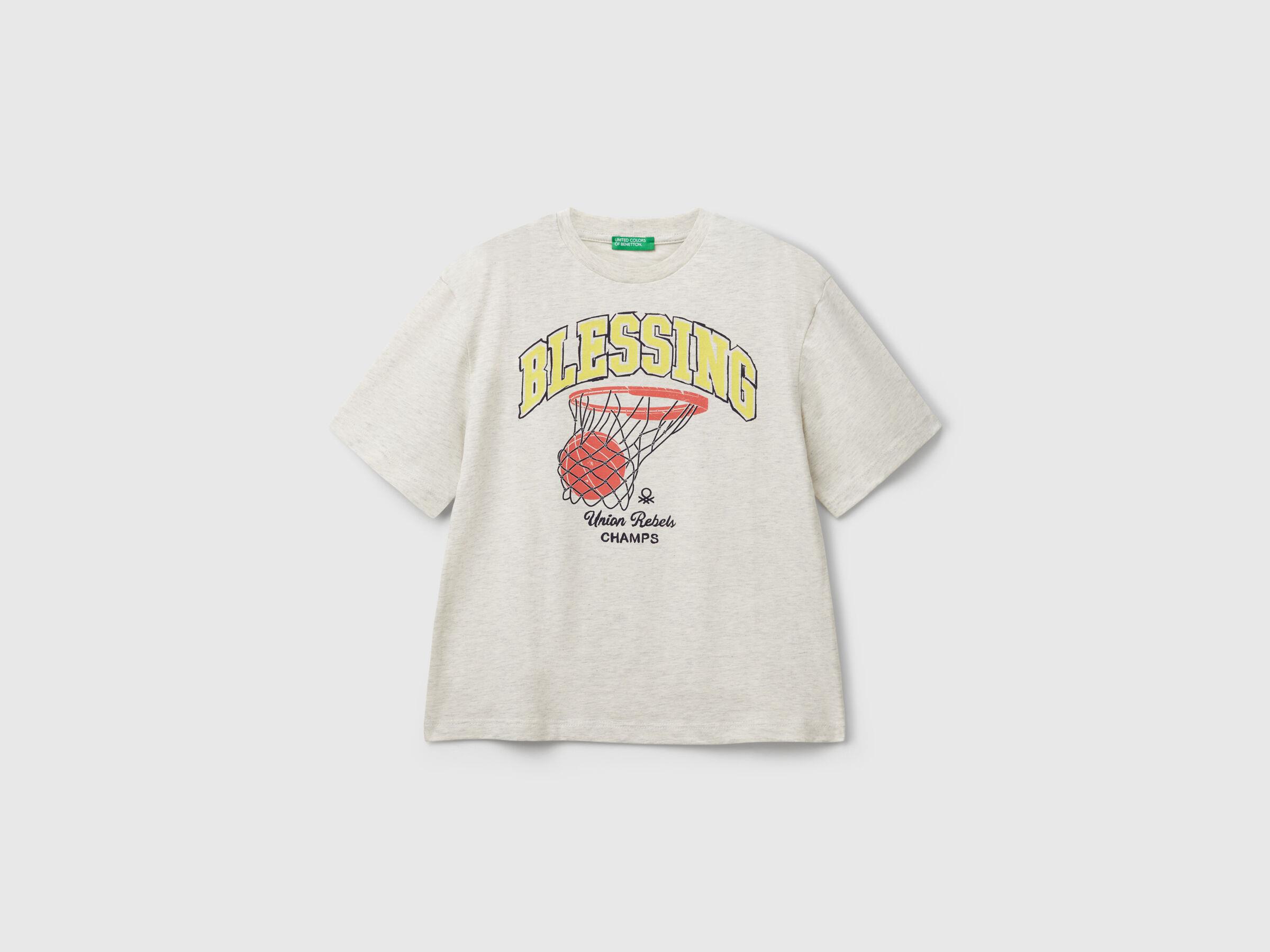 Benetton Erkek Çocuk Slogan Baskılı T-Shirt 