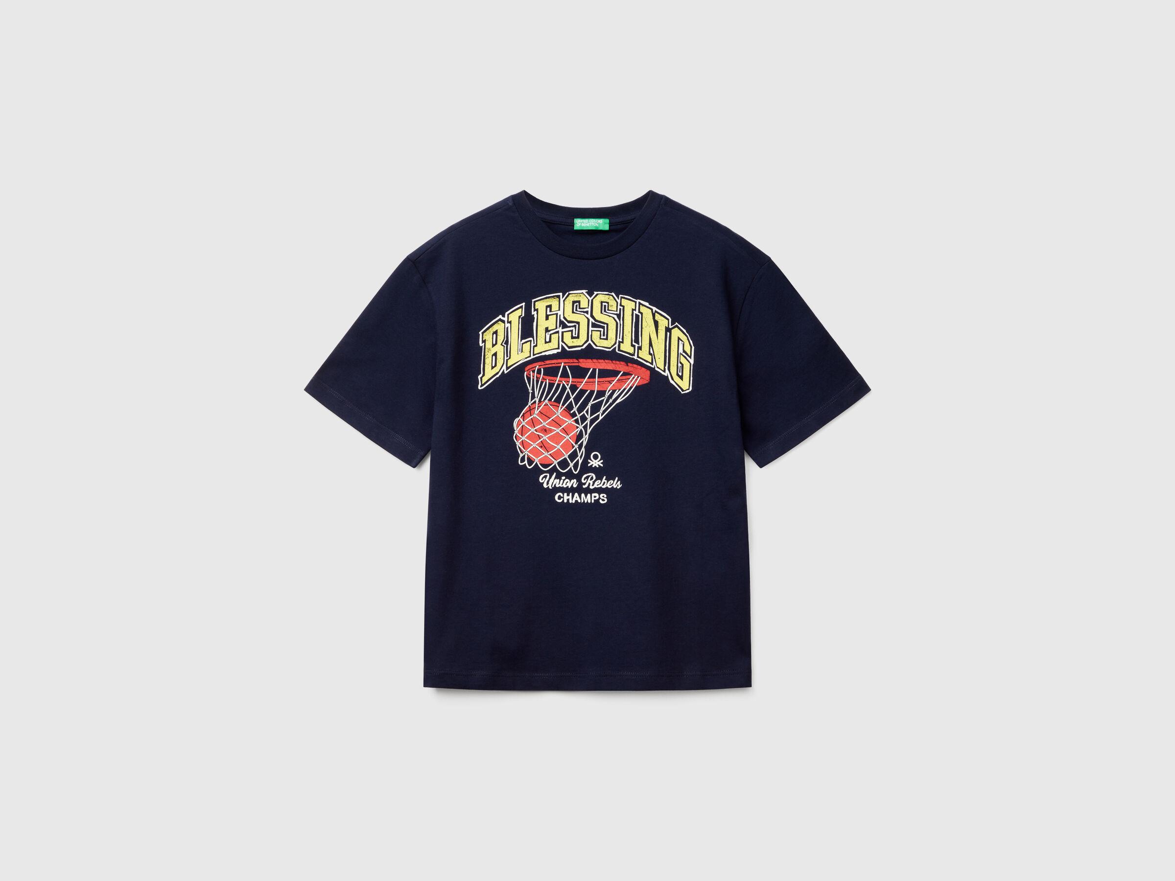 Benetton Erkek Çocuk Slogan Baskılı T-Shirt 