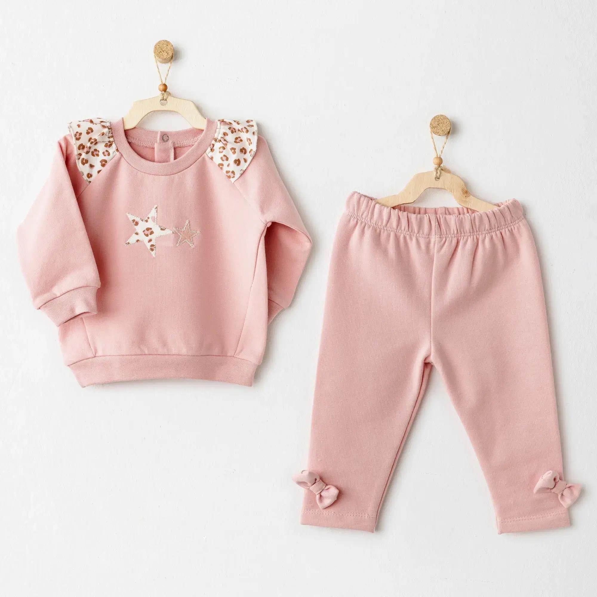 Andywawa AC26235 Little Leopard 2`li Takım Pembe
