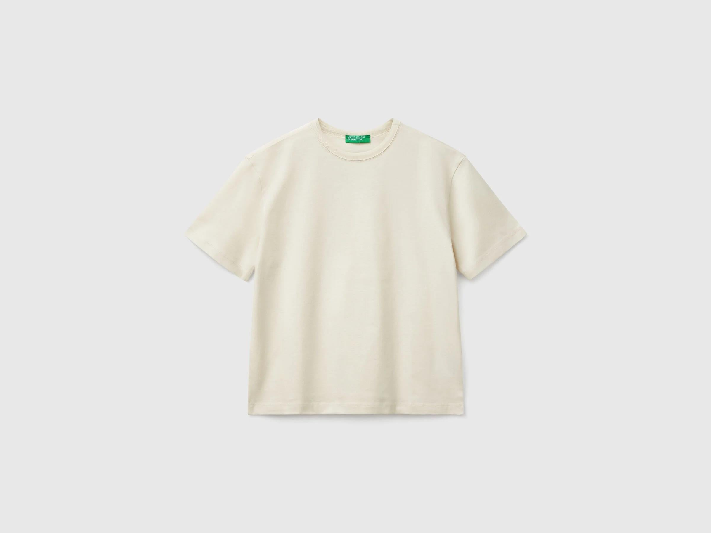 Benetton Erkek Çocuk Logo Baskı Detaylı Oversize T-Shirt 