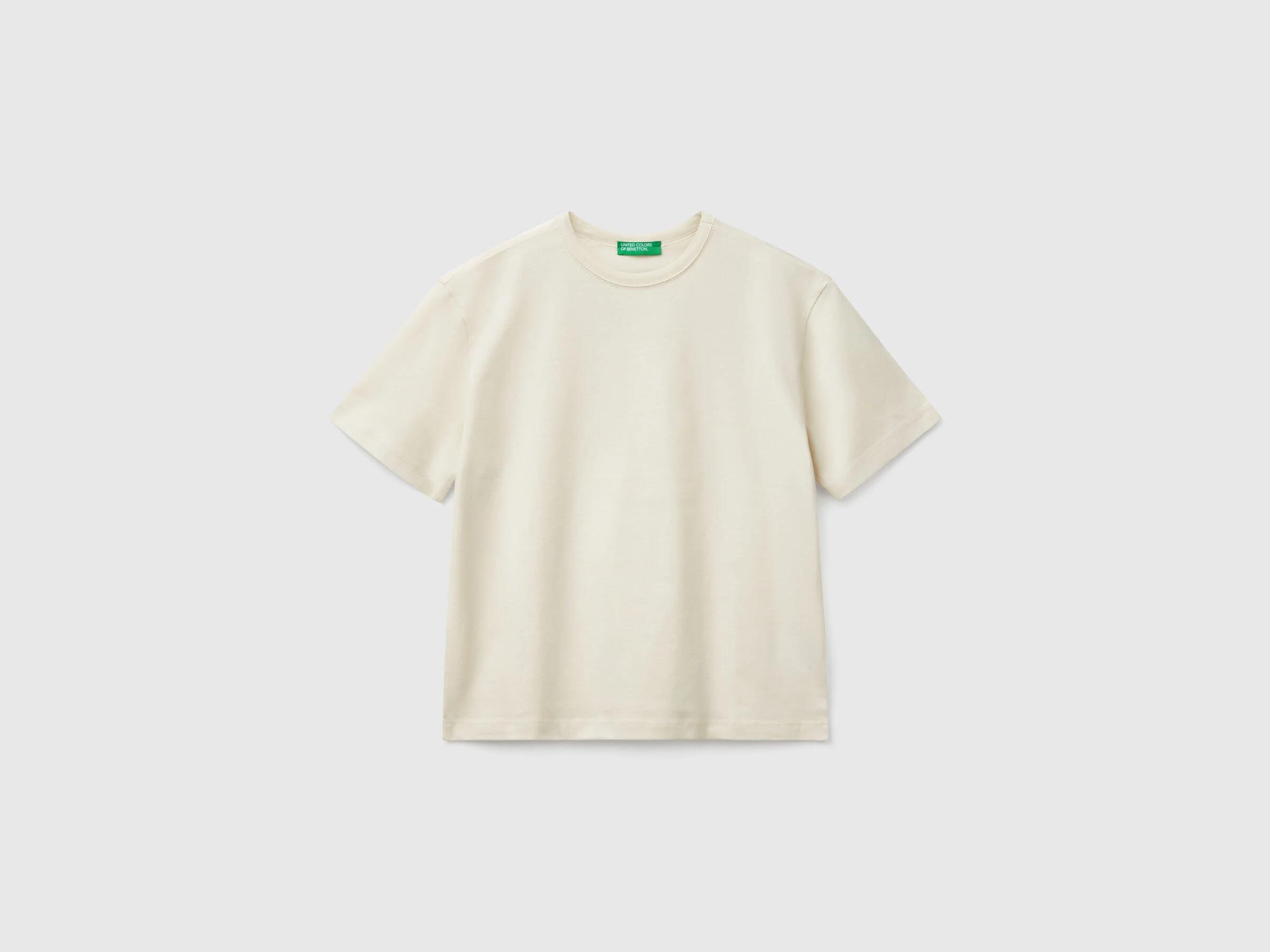 Benetton Erkek Çocuk Logo Baskı Detaylı Oversize T-Shirt 