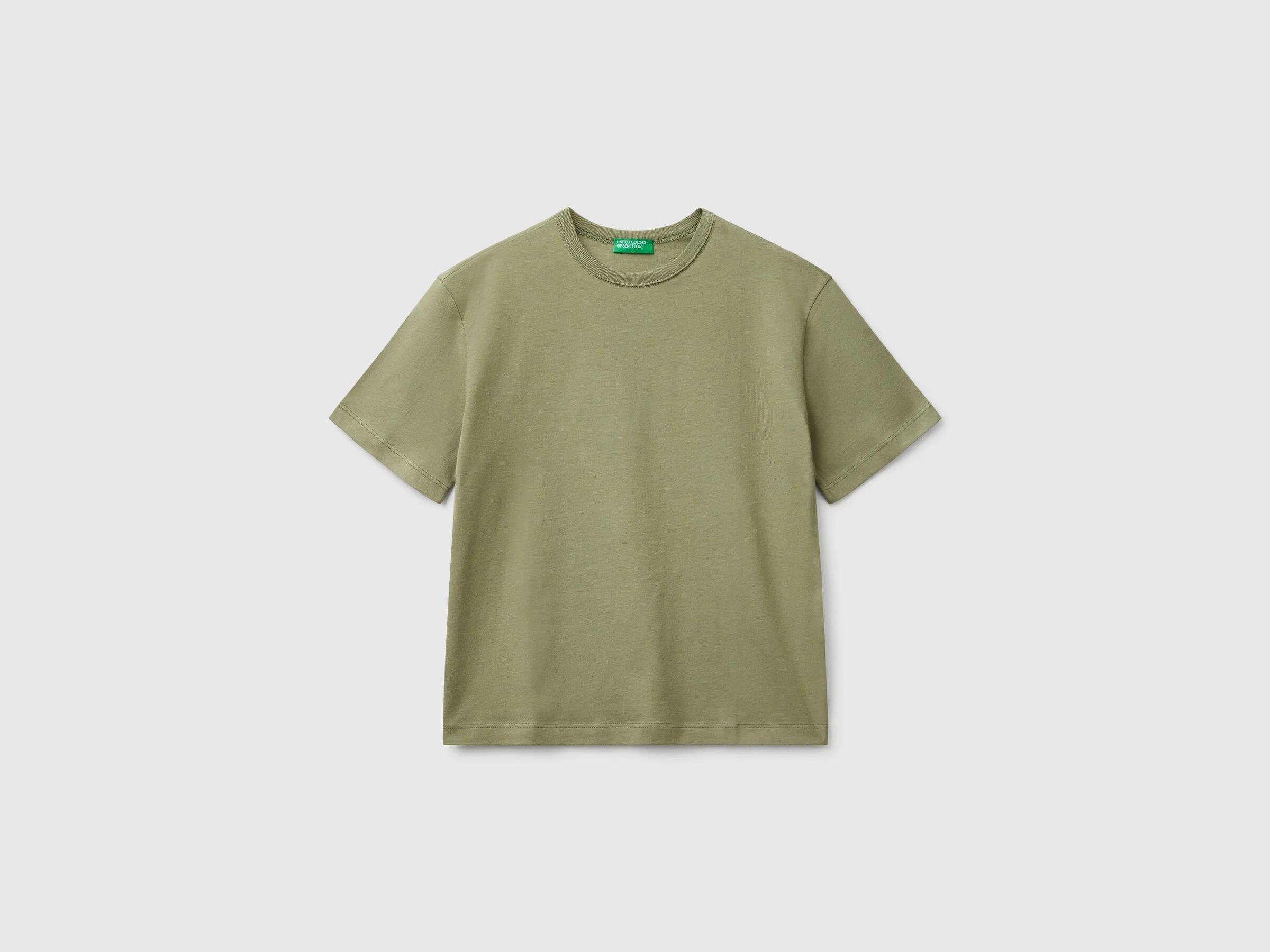 Benetton Erkek Çocuk Logo Baskı Detaylı Oversize T-Shirt 
