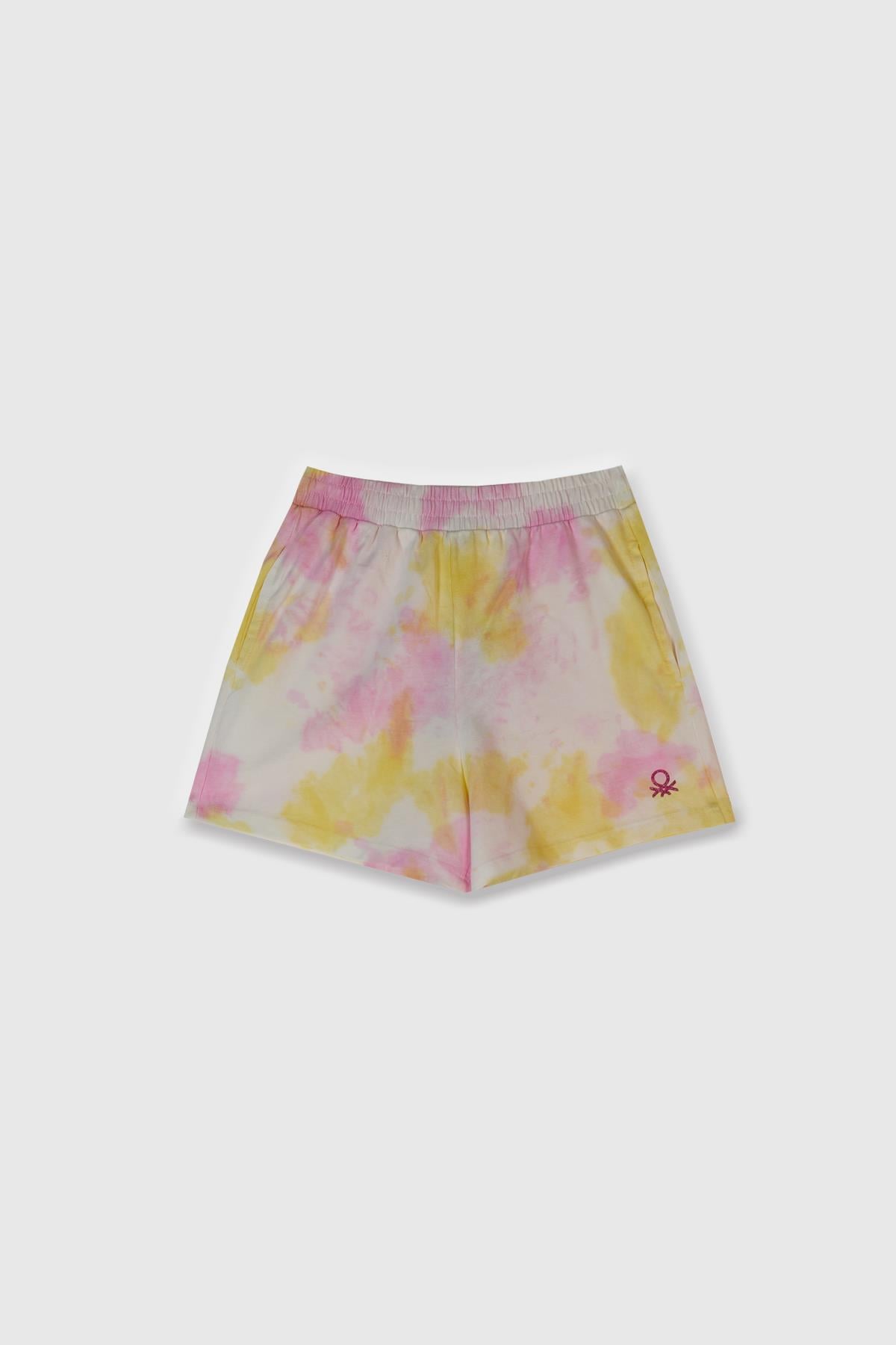 Benetton Kız Çocuk Batik Şort