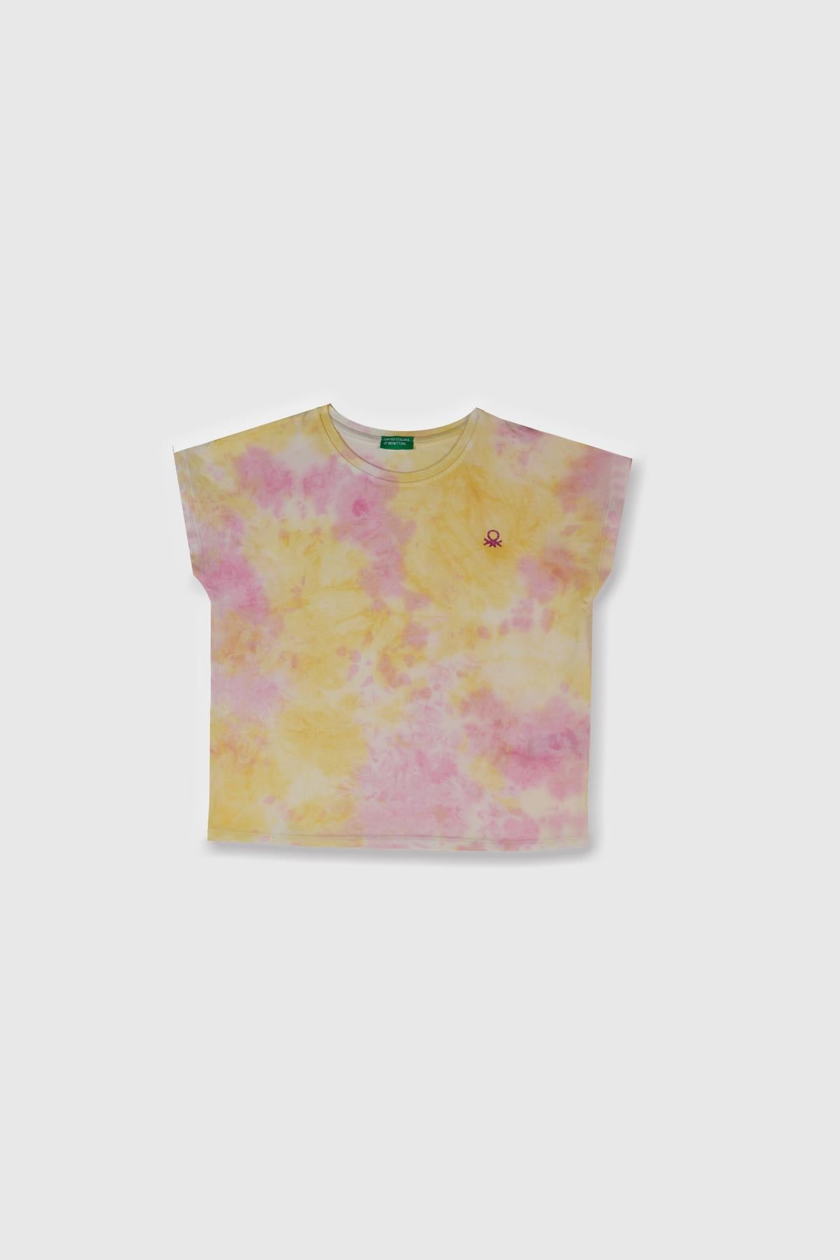 Benetton Kız Çocuk Batik Tişört 17077