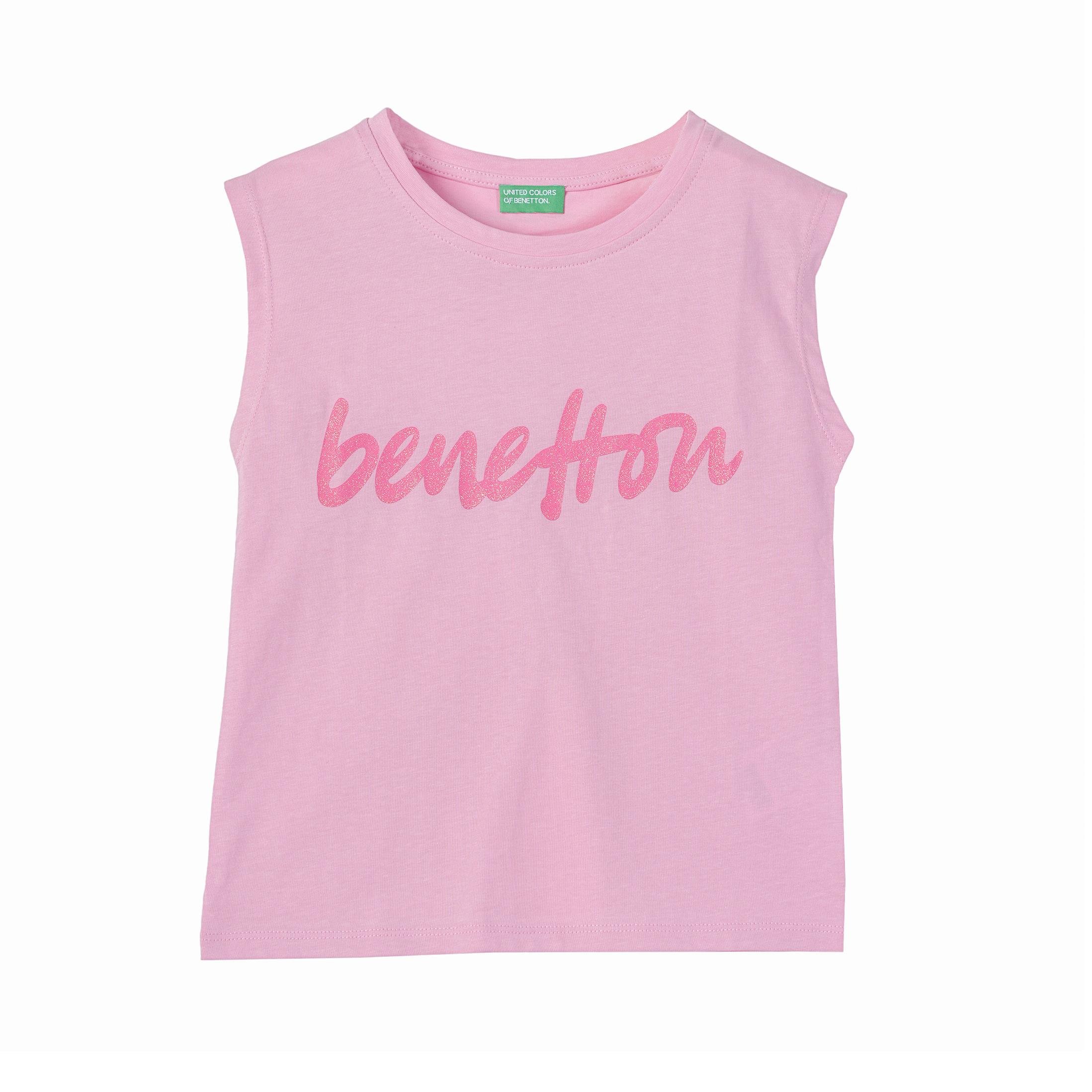 Benetton Kız Çocuk Pembe Atlet BNT-G21262