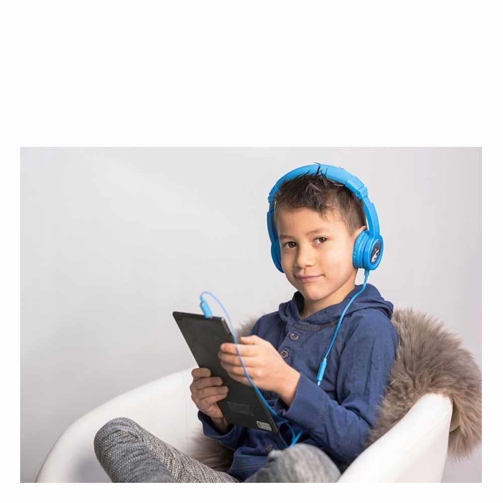 Buddyphones Explore+ - Çocuklar İçin Kulak Üstü Kulaklık - Kablolu - Katlanabilir - Mavi