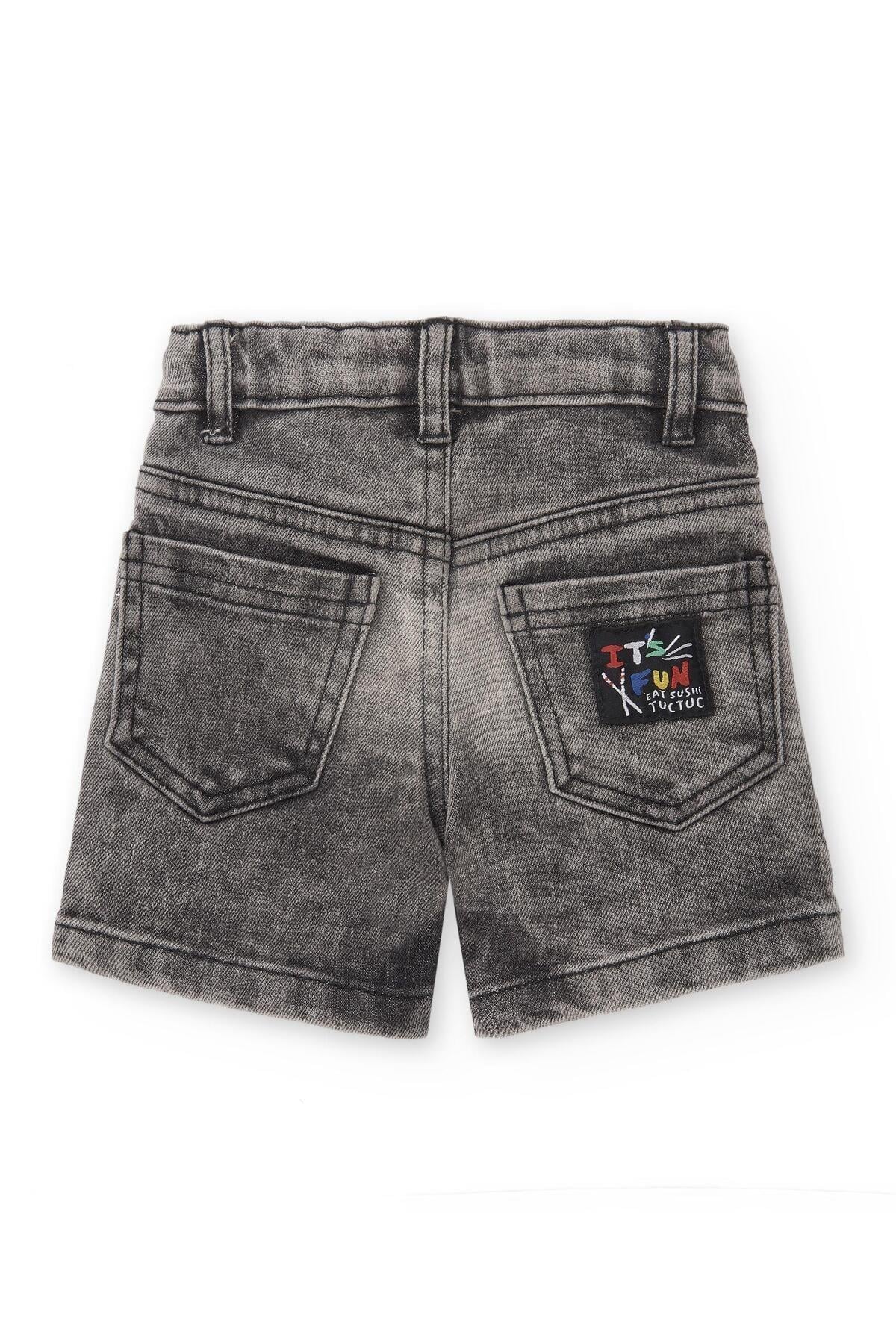 Erkek Çocuk Gri Denim Bermuda 11369732