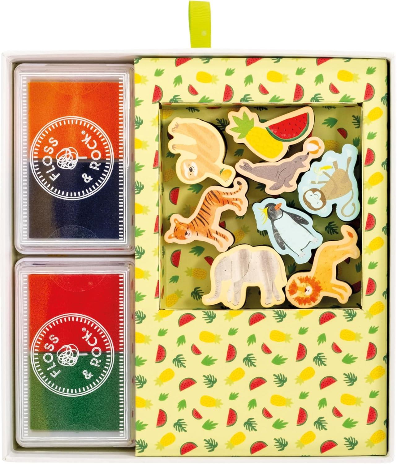 Floss & Rock Stamper Ahşap Baskı Seti / Jungle