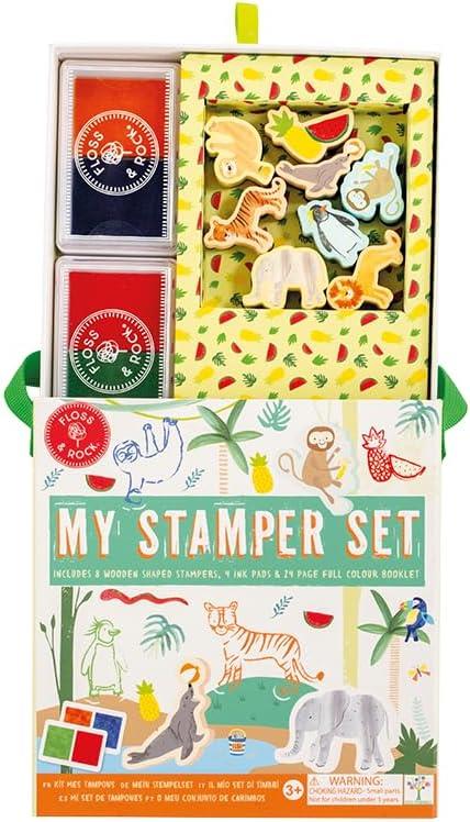 Floss & Rock Stamper Ahşap Baskı Seti / Jungle