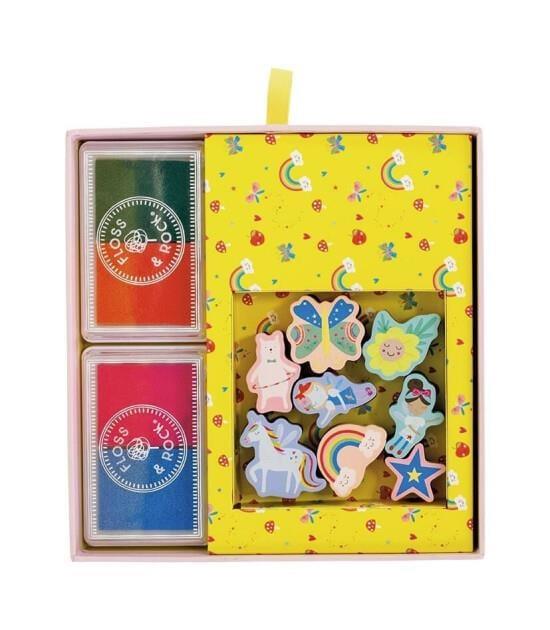Floss & Rock Stamper Ahşap Baskı Seti / Rainbow Fairy