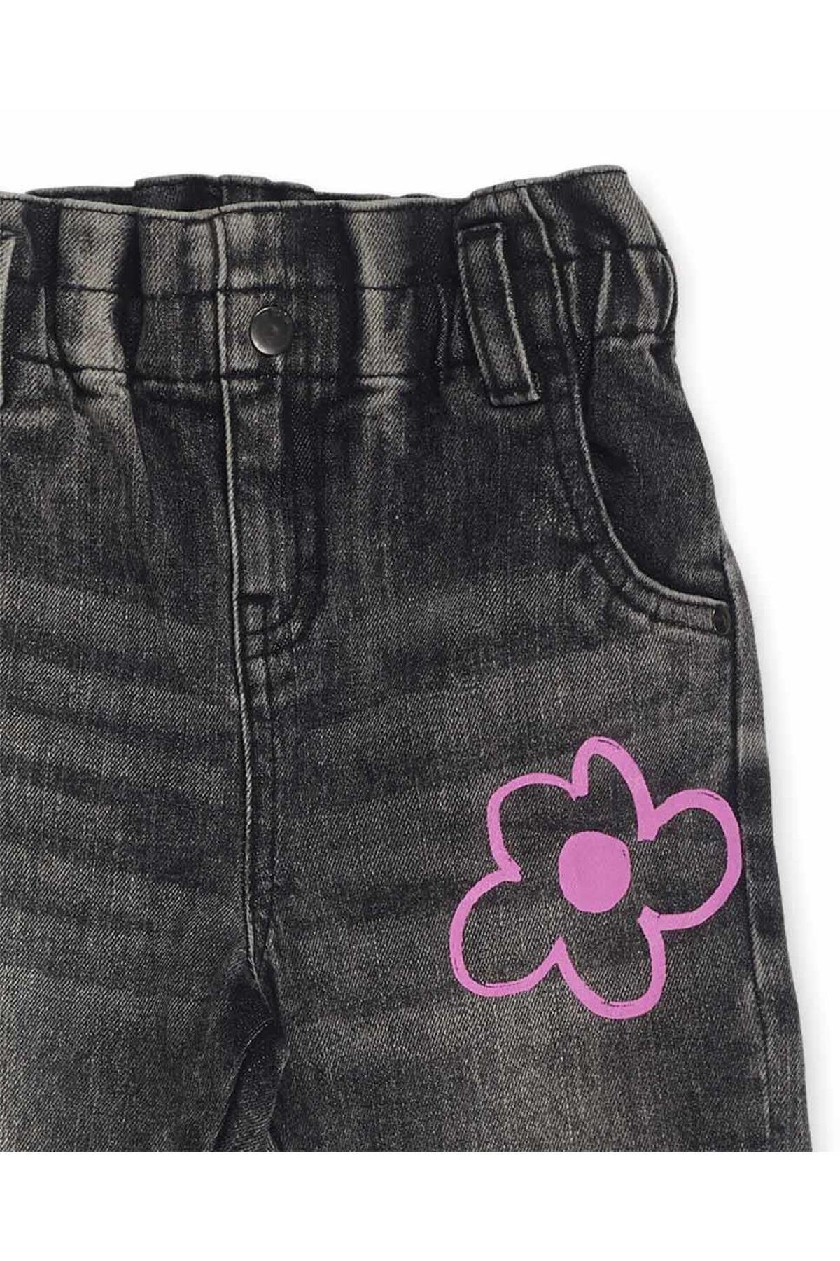 Kız Çocuk Siyah Denim Pantolon