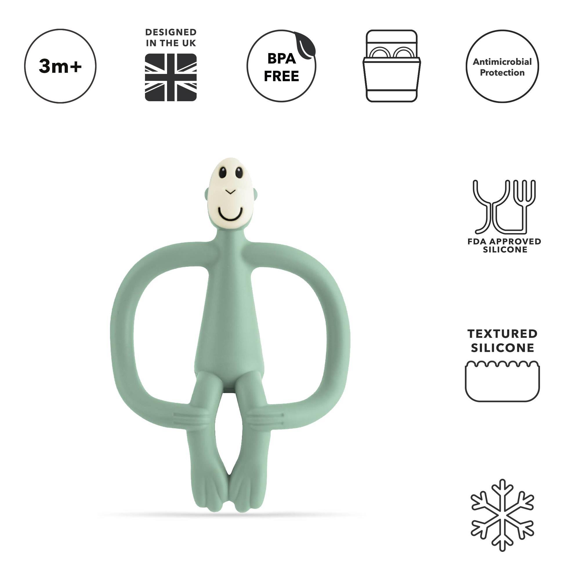 Matchstick Monkey Silikon Diş Kaşıyıcı/ Monkey (Yesil)