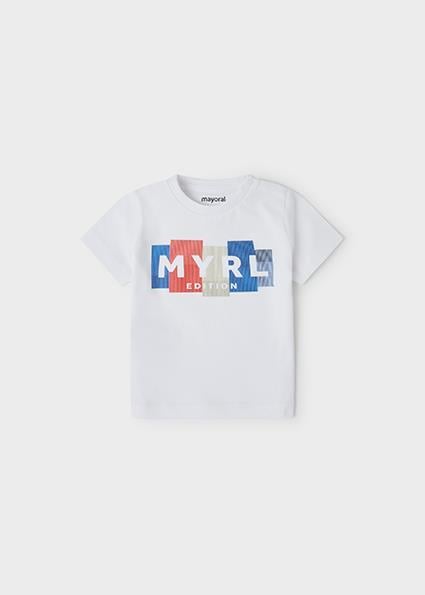 Mayoral Erkek Bebek Beyaz Tshirt-Kısa Kol Basic 