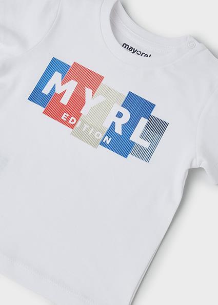 Mayoral Erkek Bebek Beyaz Tshirt-Kısa Kol Basic 