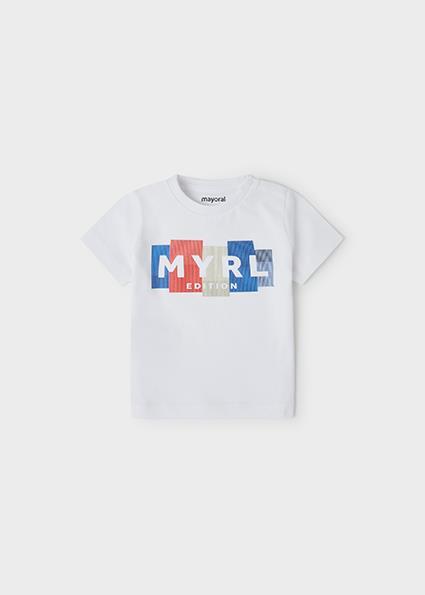 Mayoral Erkek Bebek Beyaz Tshirt-Kısa Kol Basic 