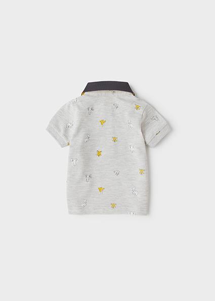 Mayoral Erkek Bebek Gri K/K Mıkro Baskılı Polo 