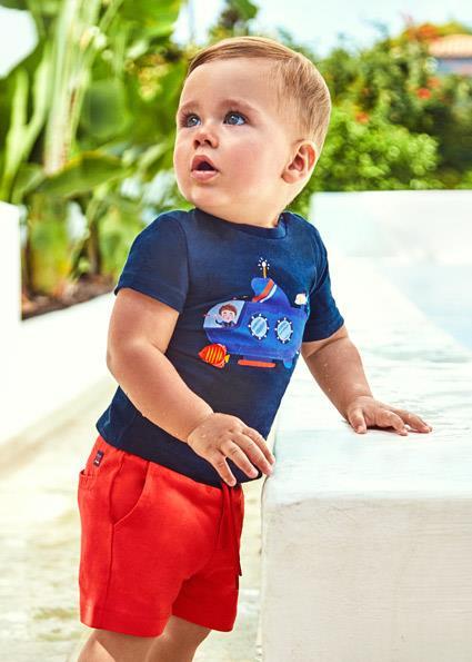 Mayoral Erkek Bebek Kırmızı Set Şort Ve 2 Tshirt 