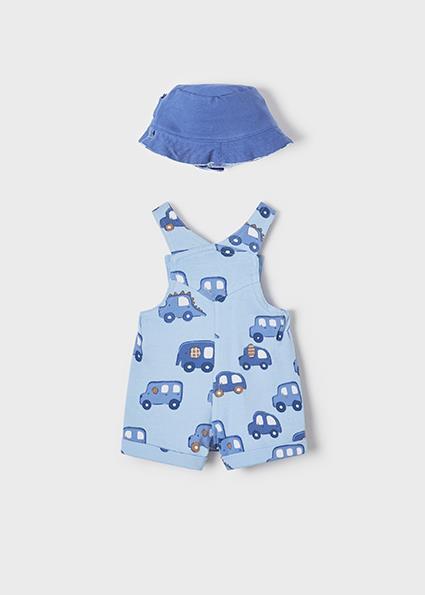 Mayoral Erkek Bebek Mavi Set-Tulum Ve Çifttaraflı Şapka
