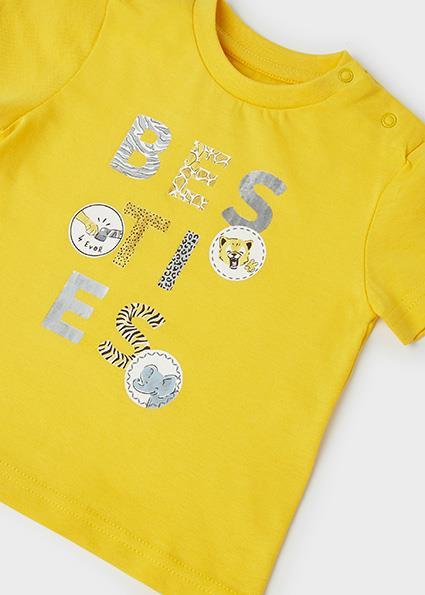 Mayoral Erkek Bebek Sarı Tshirt-Kısa Kol-'Bestıes' 
