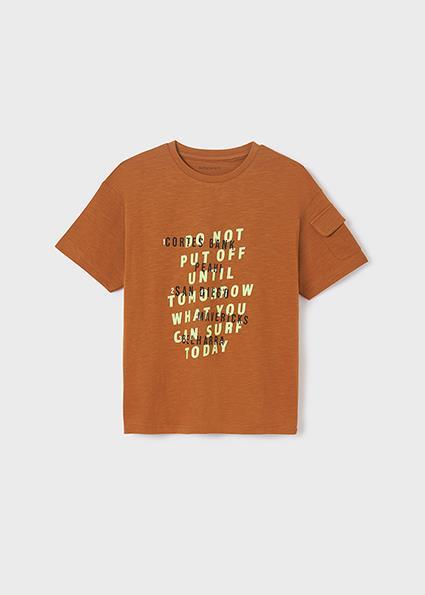 Mayoral Erkek Çocuk Bej Tshirt-Kısa Kol-Ceplı 