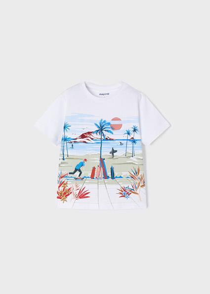 Mayoral Erkek Çocuk Beyaz Takım Tshirt