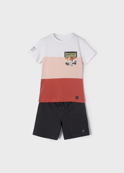 Mayoral Erkek Çocuk Kahverengi Set-Şort Ve Tshirt-Örme-Renk 