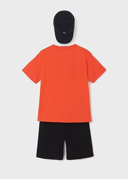 Mayoral Erkek Çocuk Kırmızı Set-Şort Ve Tshirt-Şapkalı 